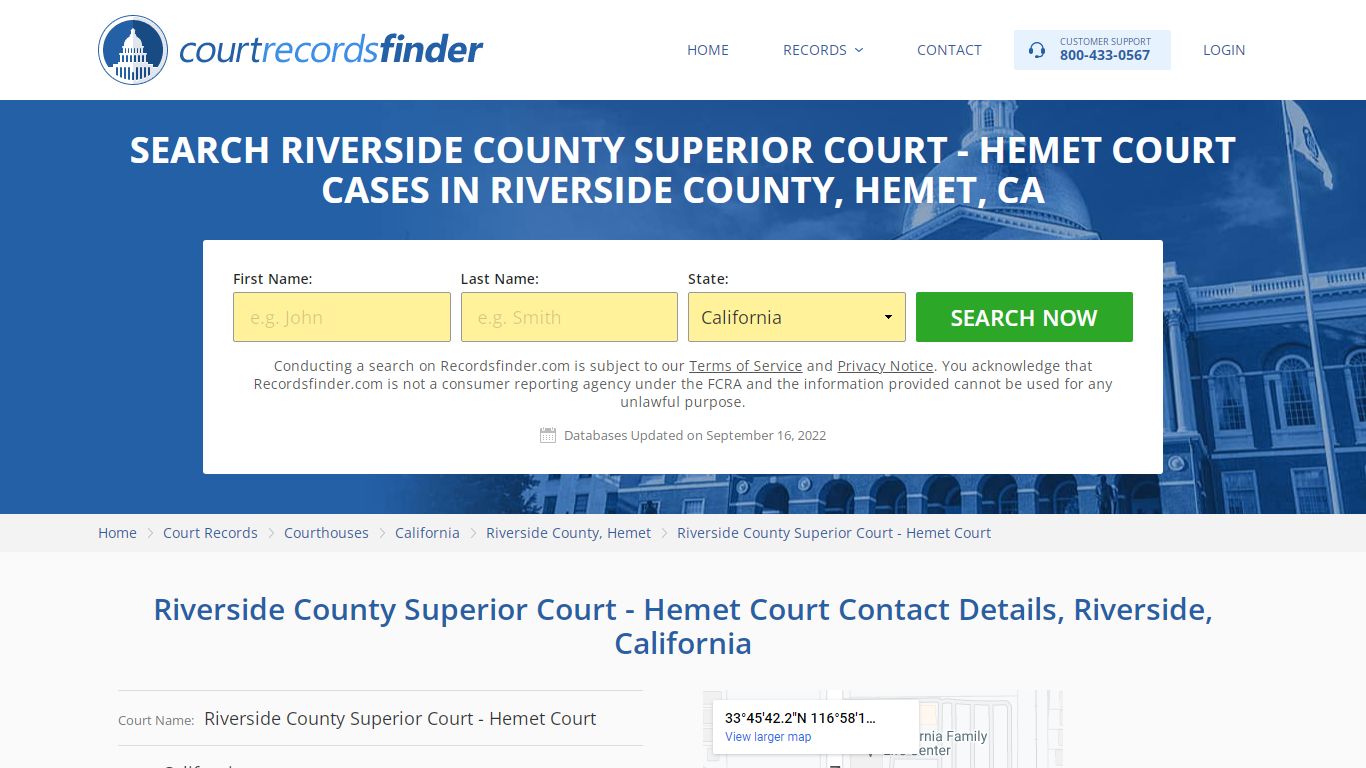 Search Riverside County Superior Court - RecordsFinder