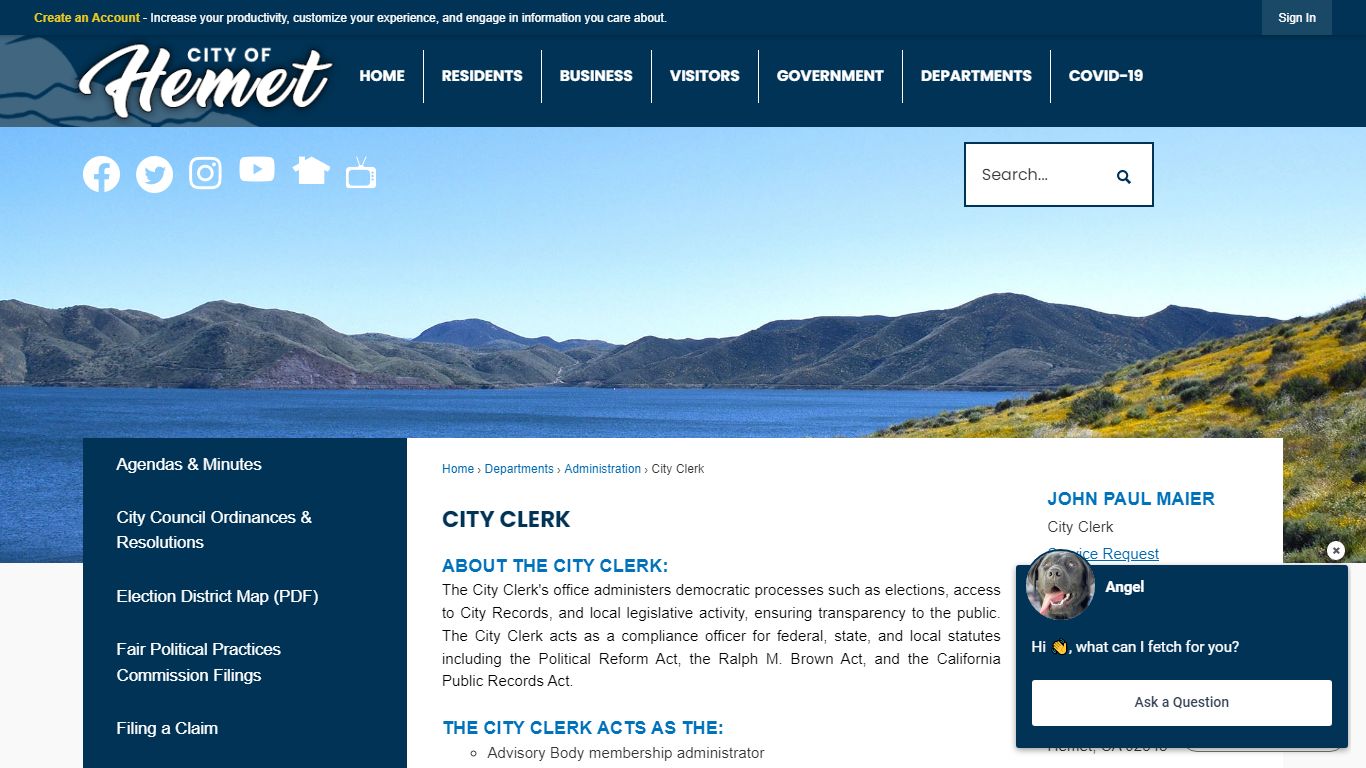 City Clerk | Hemet, CA - Official Website